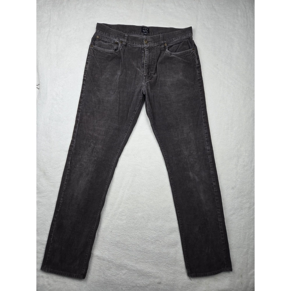 J Crew The Sutton  Corduroy Dark‎ Gray Mens Pants 34x34